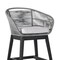 Armen Living Tutti Frutti Indoor Outdoor Bar Height Bar Stool in Black Brushed Eucalyptus Wood with Gray Rope LCTFBAGRBL30 - alternate 2